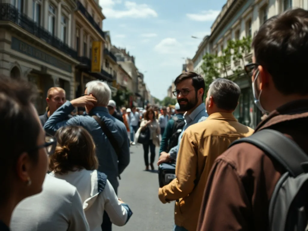 Un écran d'ordinateur affiche le portail Peopledoc avec une fiche de paie détaillée, doublée sur un smartphone posé à côté